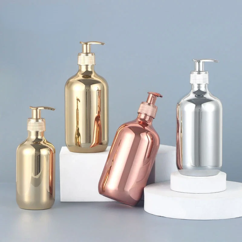 Luxury Skincare Packaging - 500ml galvanik altın gümüş gül altın